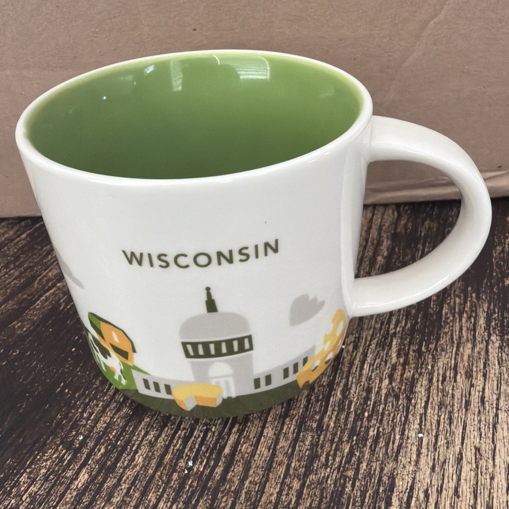 Starbucks, Wisconsin You Are Here Collection, Coffee Mug, 14oz.